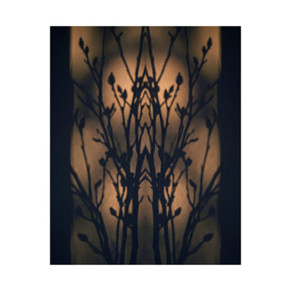 Golden Hour Shadow Play Wall Art Print - Dark Japandi Seijaku