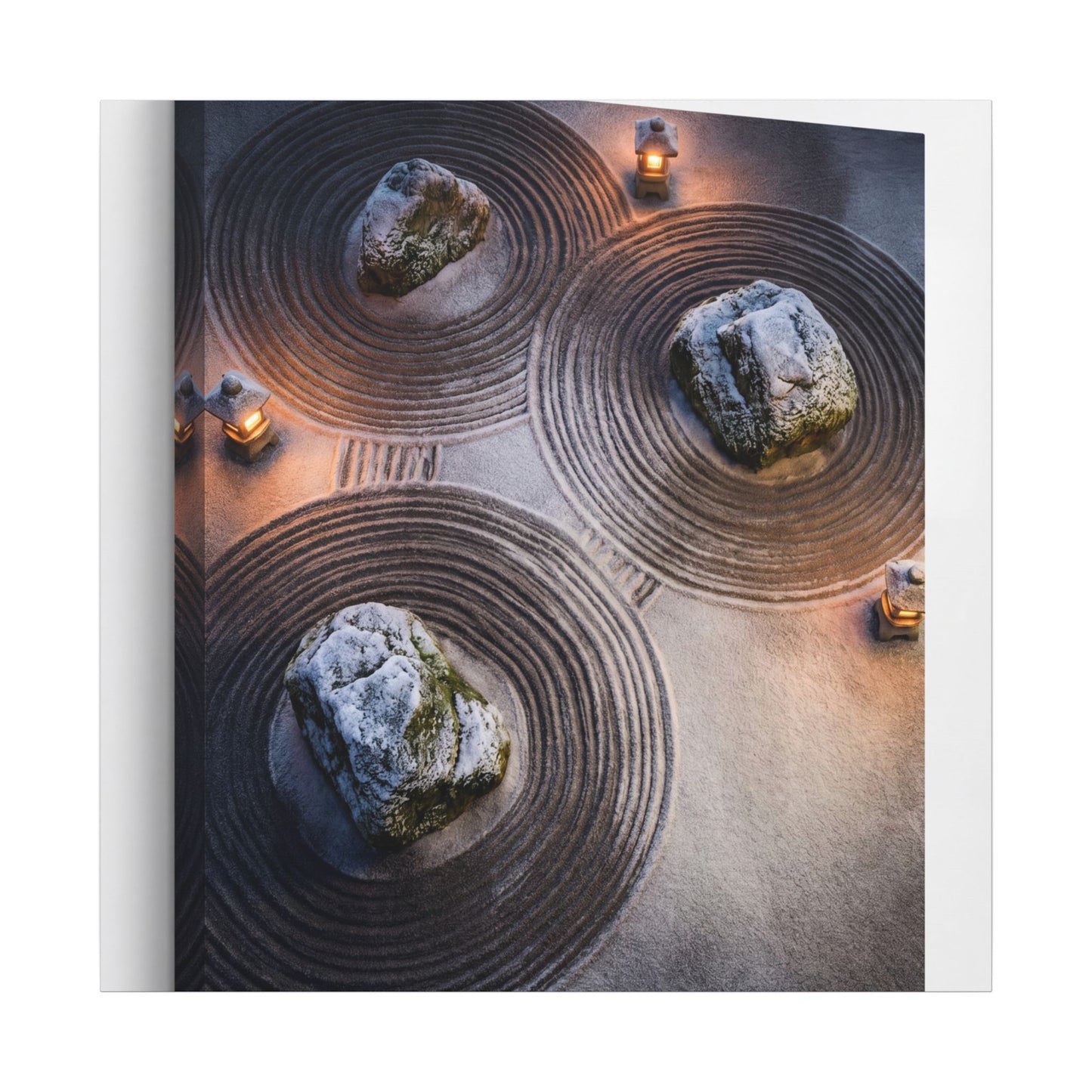 Candlelight Rock Garden Canvas Art - Japandi Ma