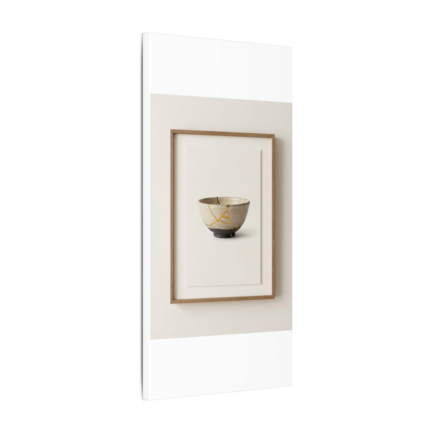 Kintsugi Charcoal Canvas Art