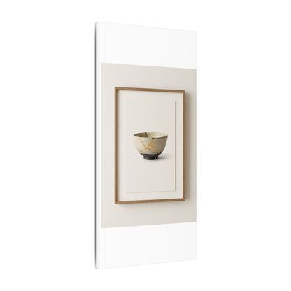 Kintsugi Charcoal Canvas Art