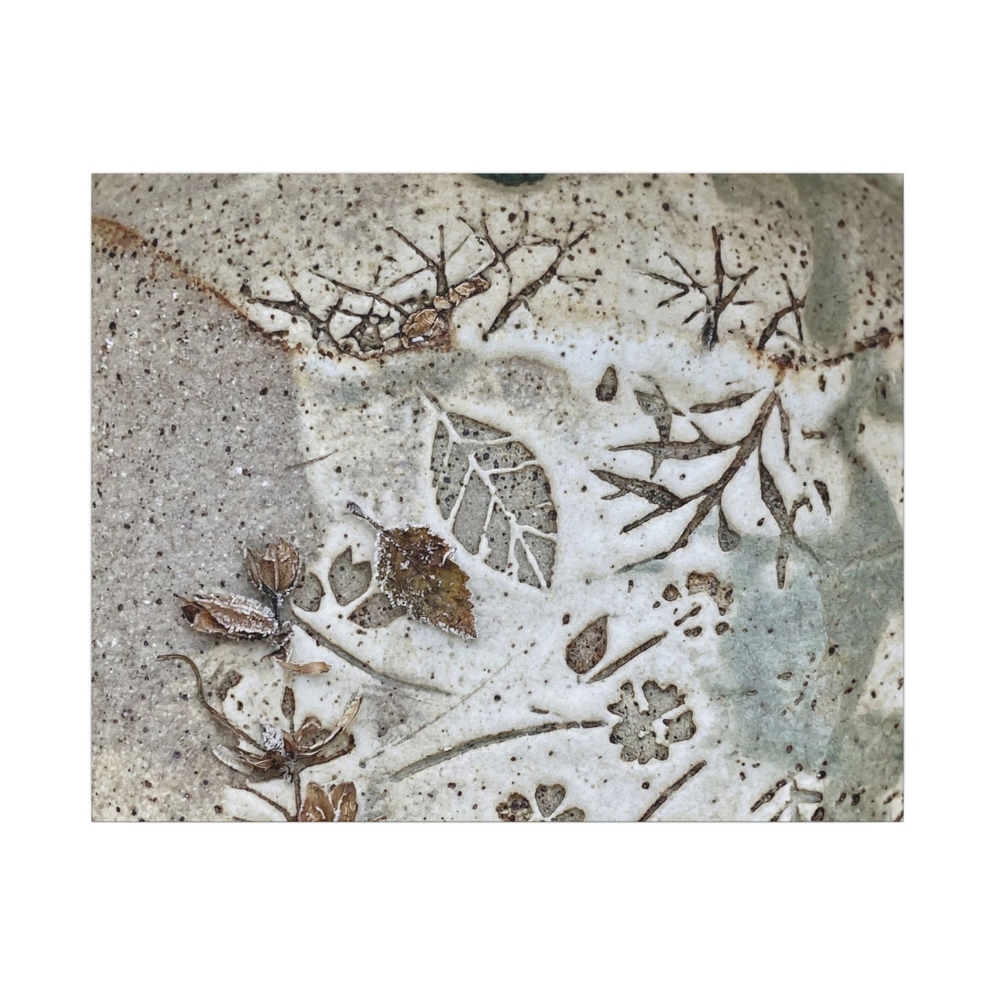 Ceramic Bowl Winter Canvas Art | Japandi Earthy Design