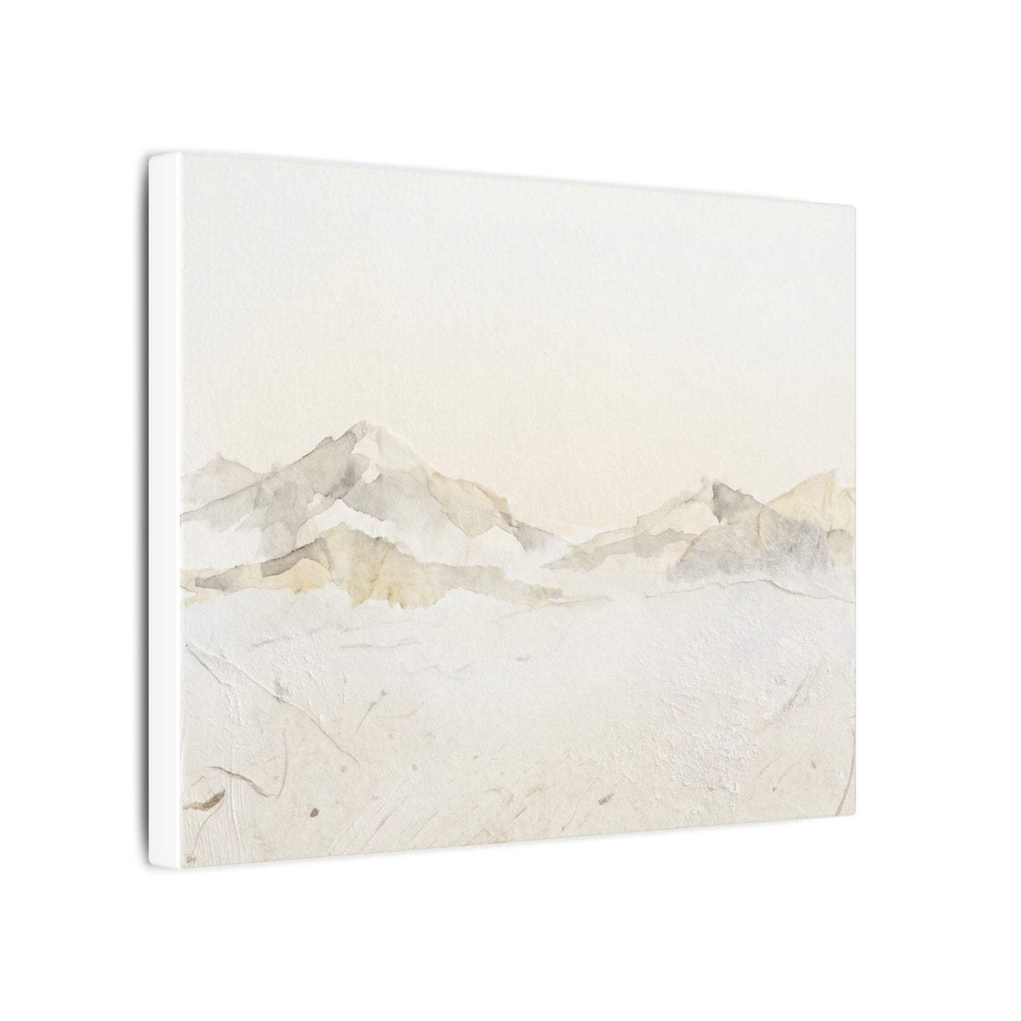 Mountain Mist Winter Canvas Art | Japandi Warm Design