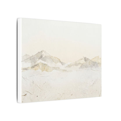 Mountain Mist Winter Canvas Art | Japandi Warm Design