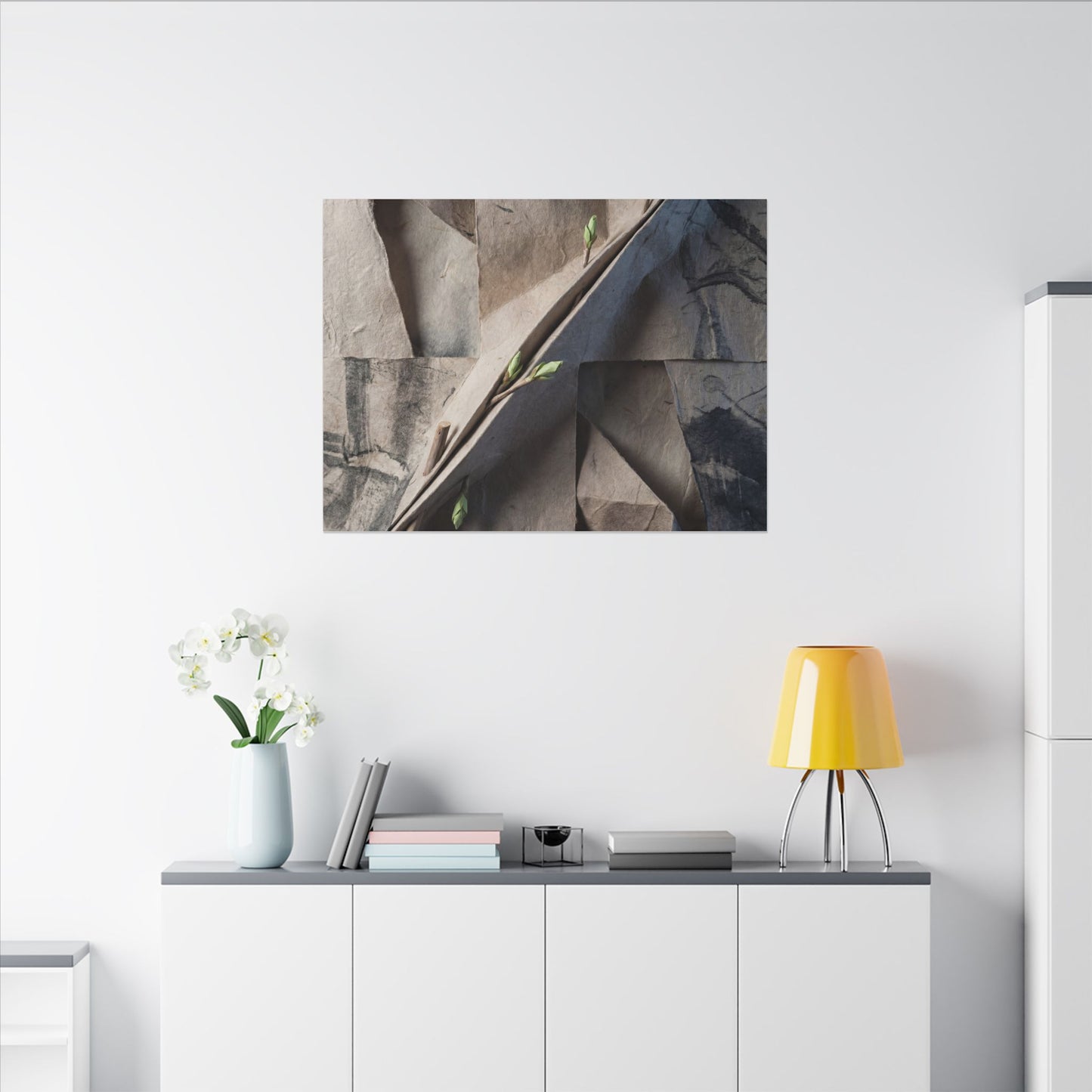 Paper Fold Canvas Art | Spring Japandi Japanese Pattern Art