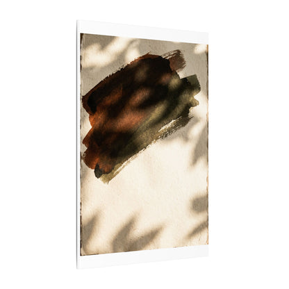 Ink Brushstroke Canvas Art | Summer Dark Japandi Moody Minimal Art