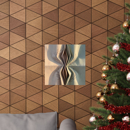 Kanso Paper Fold Wall Art Print - Japandi Minimal Line