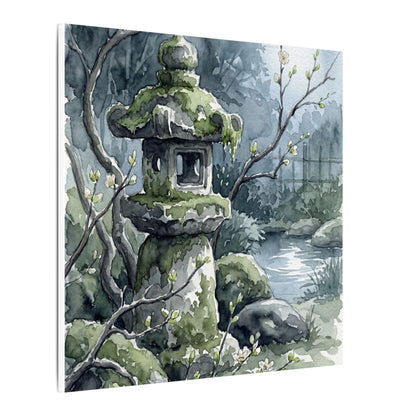 Moonlight Stone Lantern Canvas Art - Japandi Seijaku