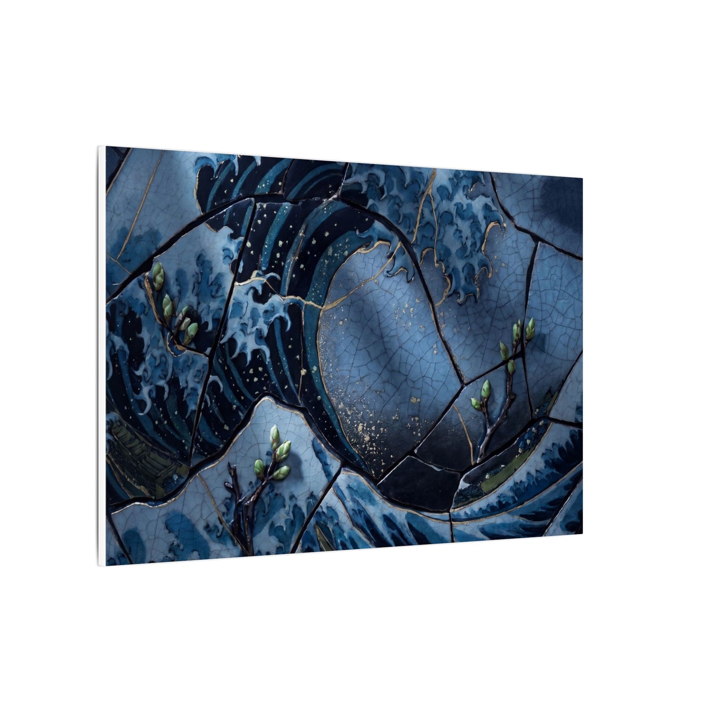 Ocean Wave Spring Canvas Art | Kintsugi Artful Design