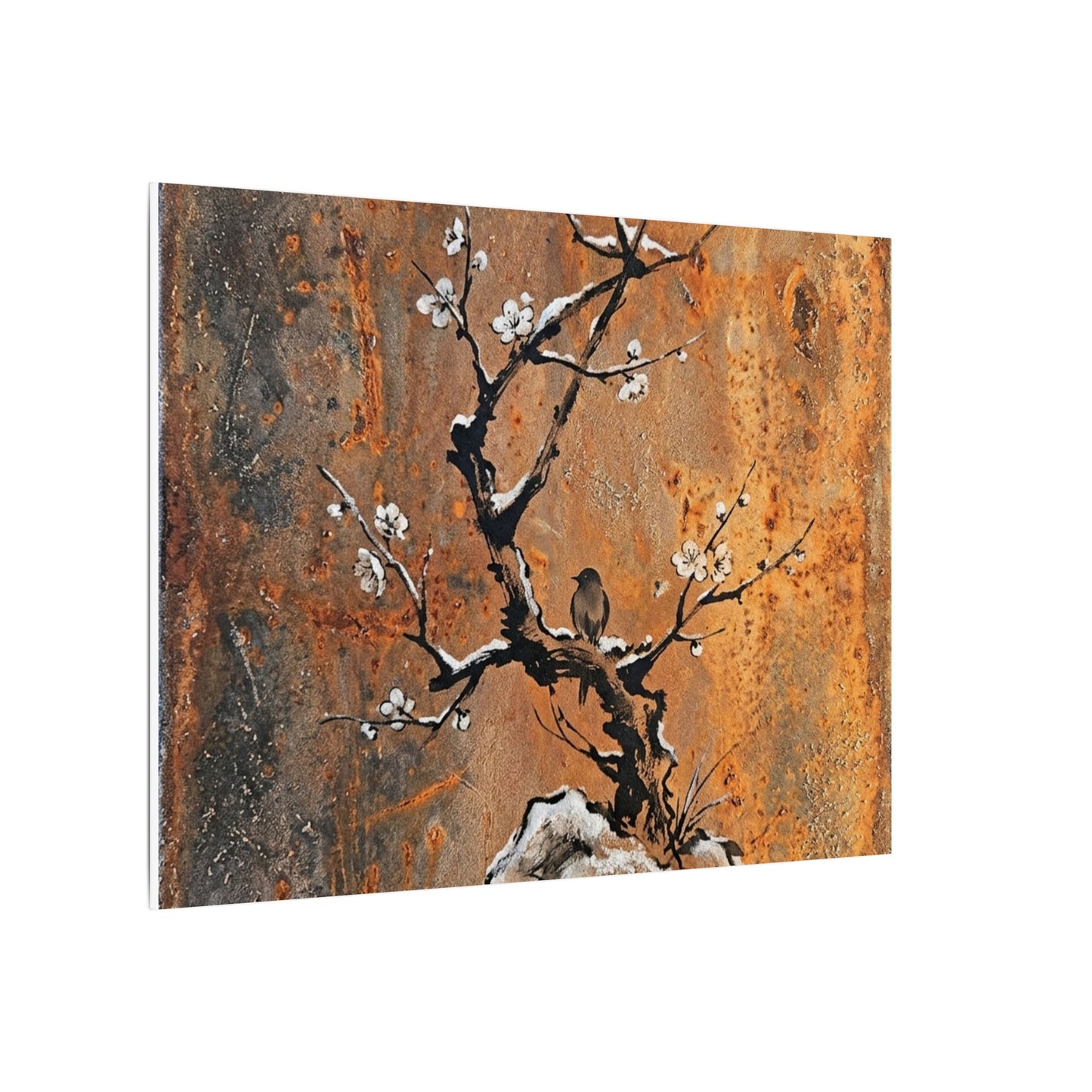 Datsuzoku Rust Patina Canvas Art - Zen Sumi E