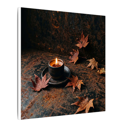 Dark Japandi Rust Patina in Candlelight | Shadow Zen Canvas Art