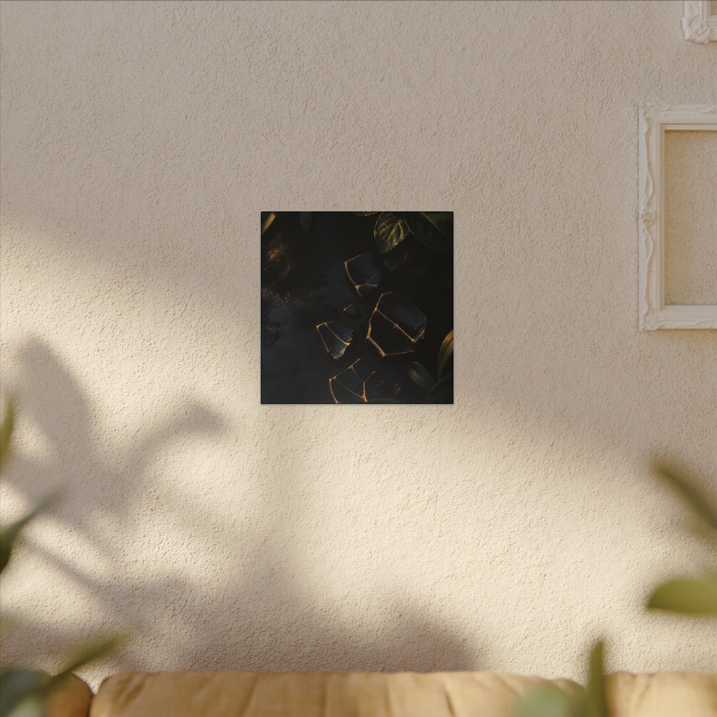 Summer Broken Pottery Moody Minimal Canvas Art | Atmospheric Decor