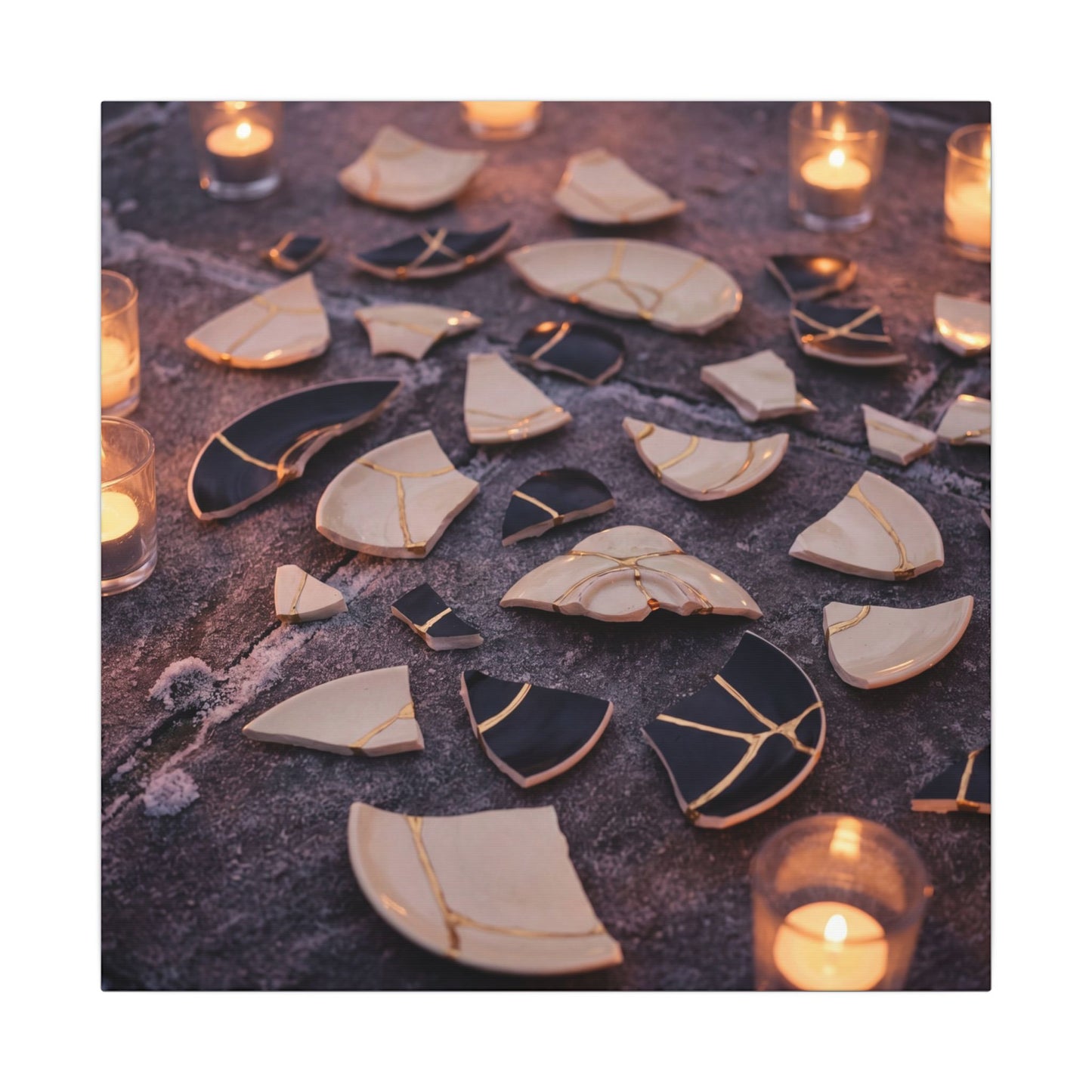 Winter Broken Pottery Broken Beauty Canvas Art | Beautiful Decor