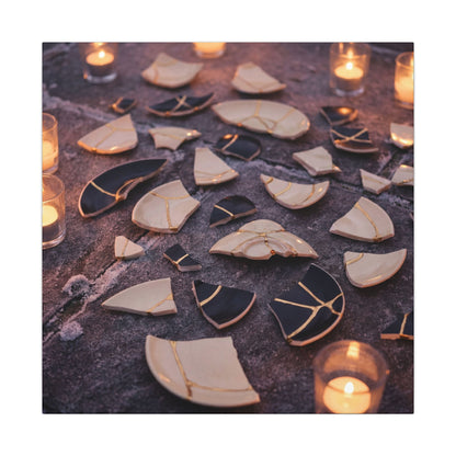 Winter Broken Pottery Broken Beauty Canvas Art | Beautiful Decor