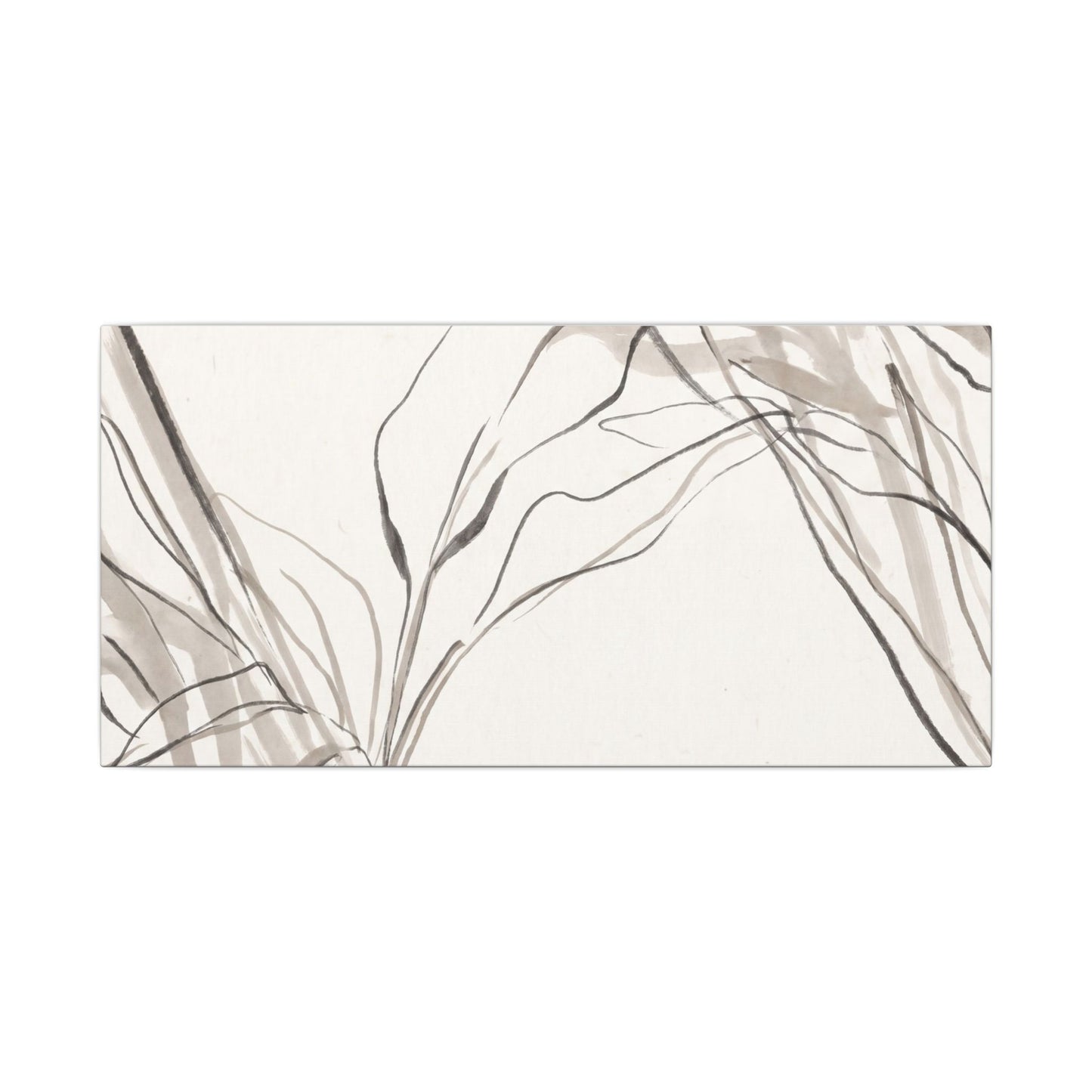 Neutral Shoji Screen Canvas Art - Minimal Line Japandi