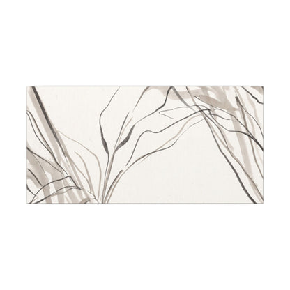 Neutral Shoji Screen Canvas Art - Minimal Line Japandi