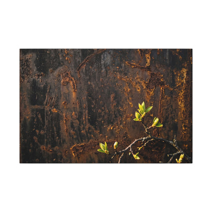 Golden Hour Rust Patina Canvas Art - Dark Japandi Fukinsei