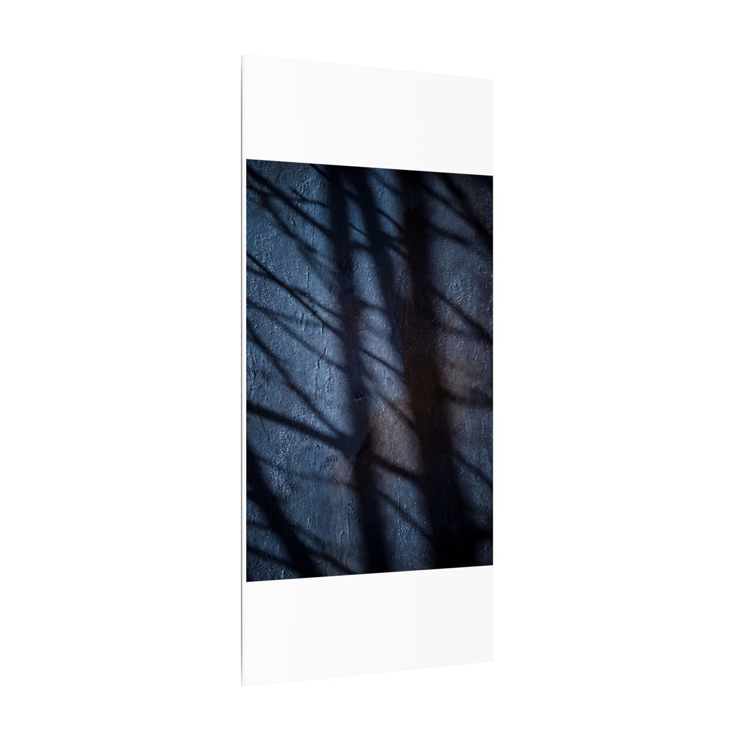 Dark Japandi Shadow Play in Moonlight | Moody Minimal Canvas Art
