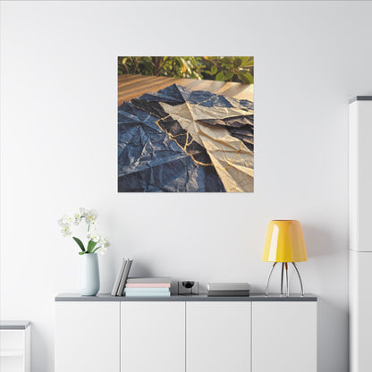 Golden Hour Paper Fold Canvas Art - Kintsugi Ma