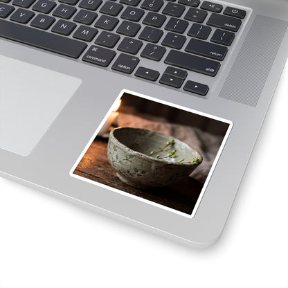 Ceramic Bowl Spring Sticker | Japandi Earthy Design