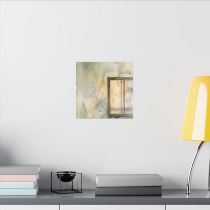 Ma Shoji Screen Canvas Art - Japandi Watercolor