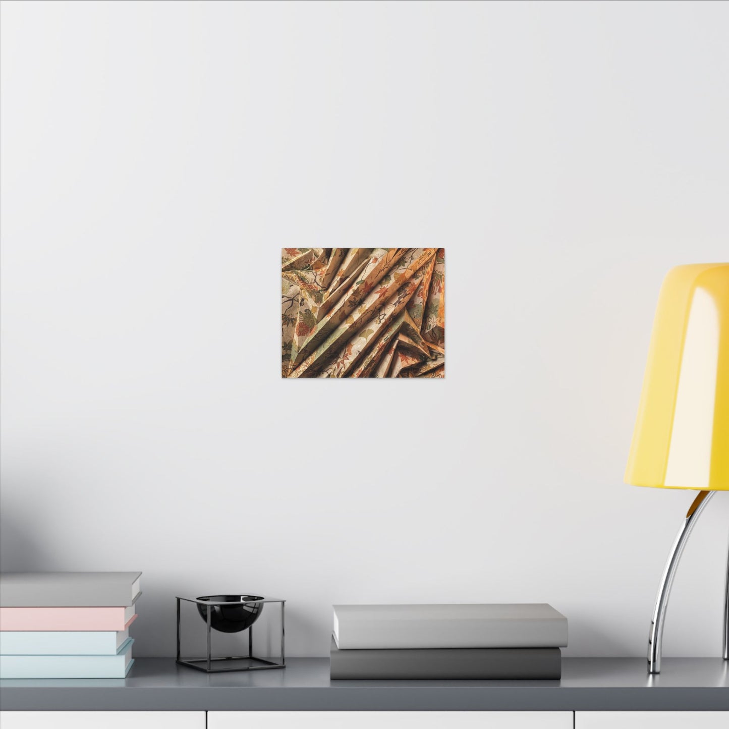 Paper Fold Autumn Canvas Art | Japandi Earthy Design