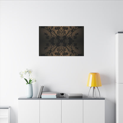 Golden Hour Shadow Play Canvas Art - Dark Japandi Seijaku
