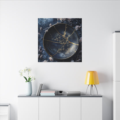 Cherry Blossom Winter Canvas Art | Kintsugi Philosophical Design