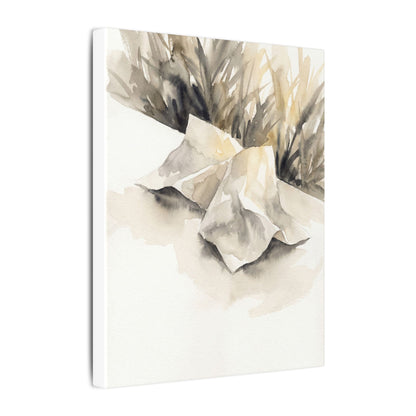 Paper Fold Watercolor Canvas Art | Warm Japandi Art