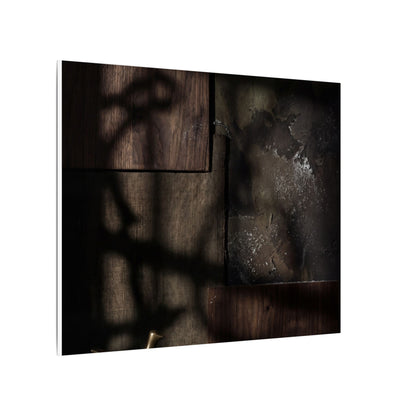 Dark Japandi Shadow Play in Candlelight | Dark Texture Canvas Art