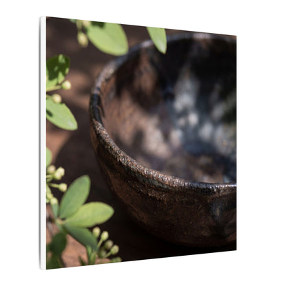 Ceramic Bowl Shadow Zen Canvas Art | Moody Dark Japandi Art