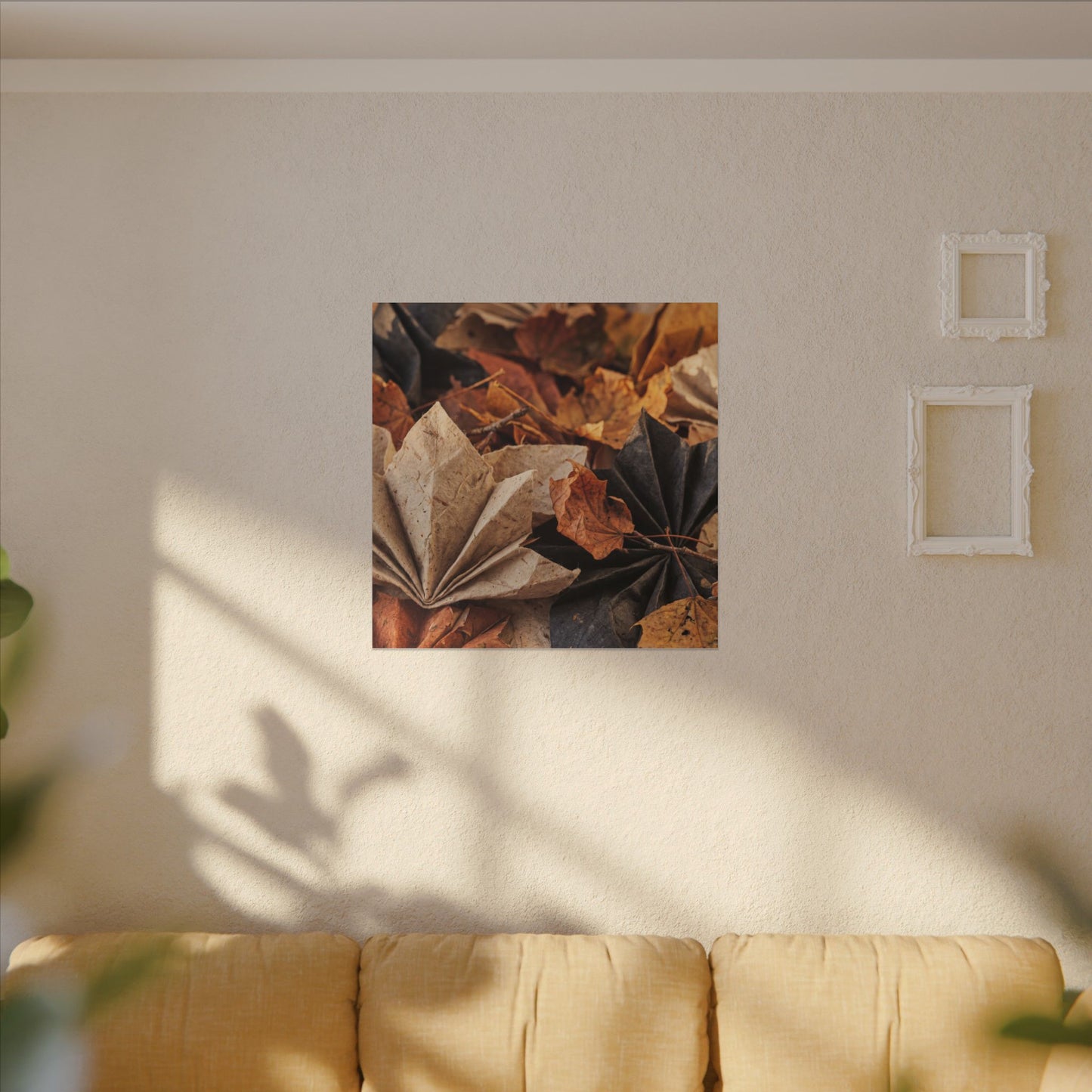 Paper Fold Texture Canvas Art | Elegant Japandi Art