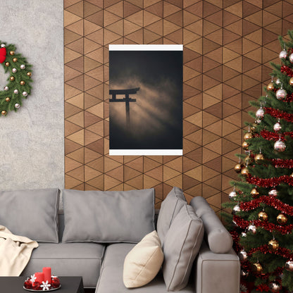 Spring Torii Gate Shadow Zen Wall Art Print | Luxurious Decor