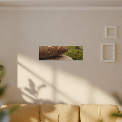 River Stones Summer Canvas Art | Kintsugi Healing Design