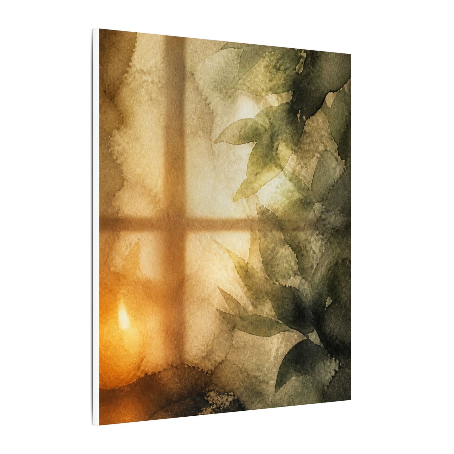 Cozy Shoji Screen Canvas Art - Watercolor Japandi