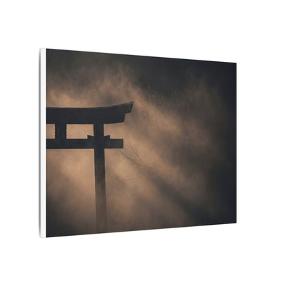Torii Gate Shadow Zen Canvas Art | Bold Dark Japandi Art