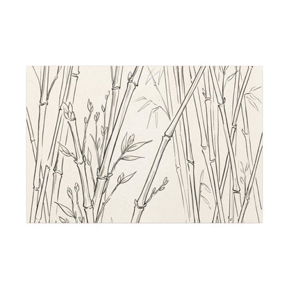 Candlelight Bamboo Grove Canvas Art - Japandi Fukinsei