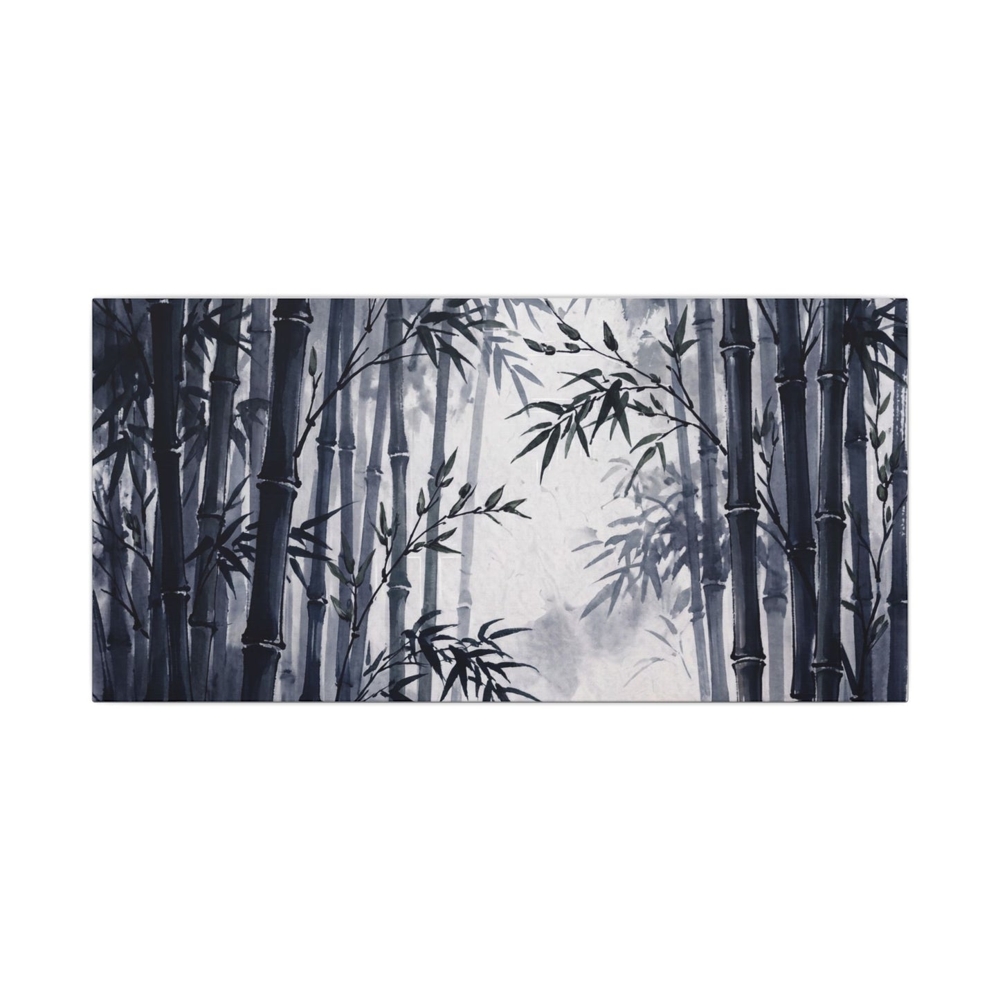 Tranquil Bamboo Grove Canvas Art - Sumi E Zen