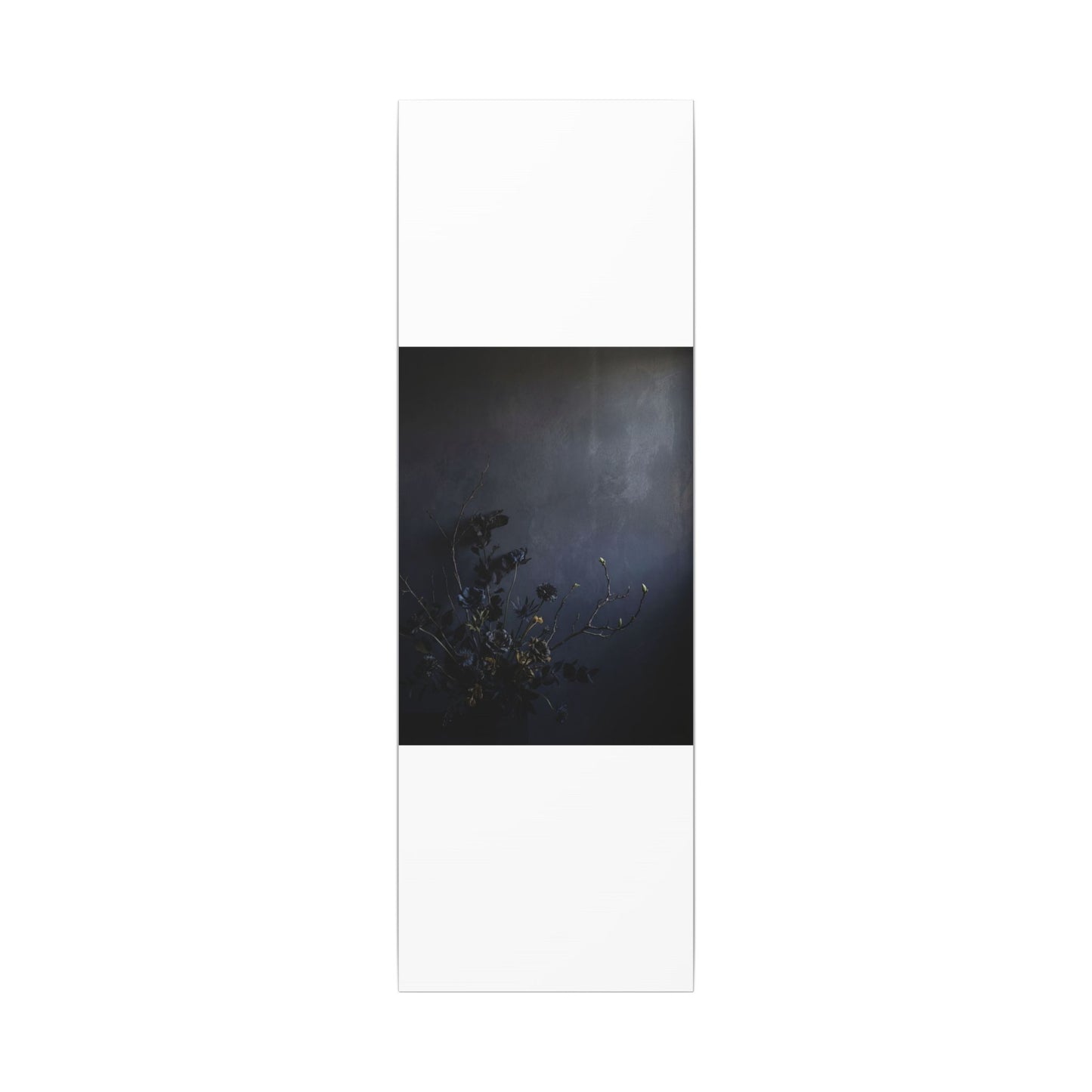 Dried Flowers Spring Canvas Art | Dark Japandi Moody Design