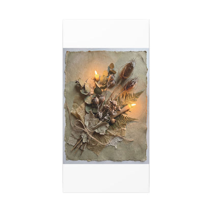 Dried Flowers Texture Canvas Art | Warm Japandi Art