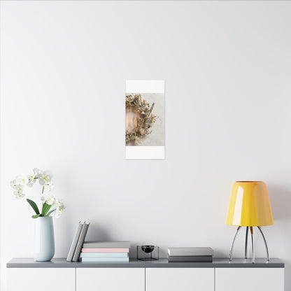 Dried Flowers Japanese Pattern Canvas Art | Neutral Japandi Art