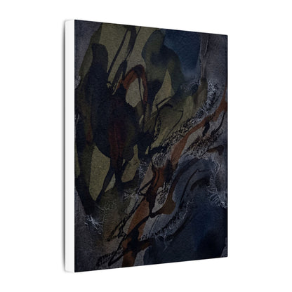 Shadow Play Winter Canvas Art | Dark Japandi Luxurious Design