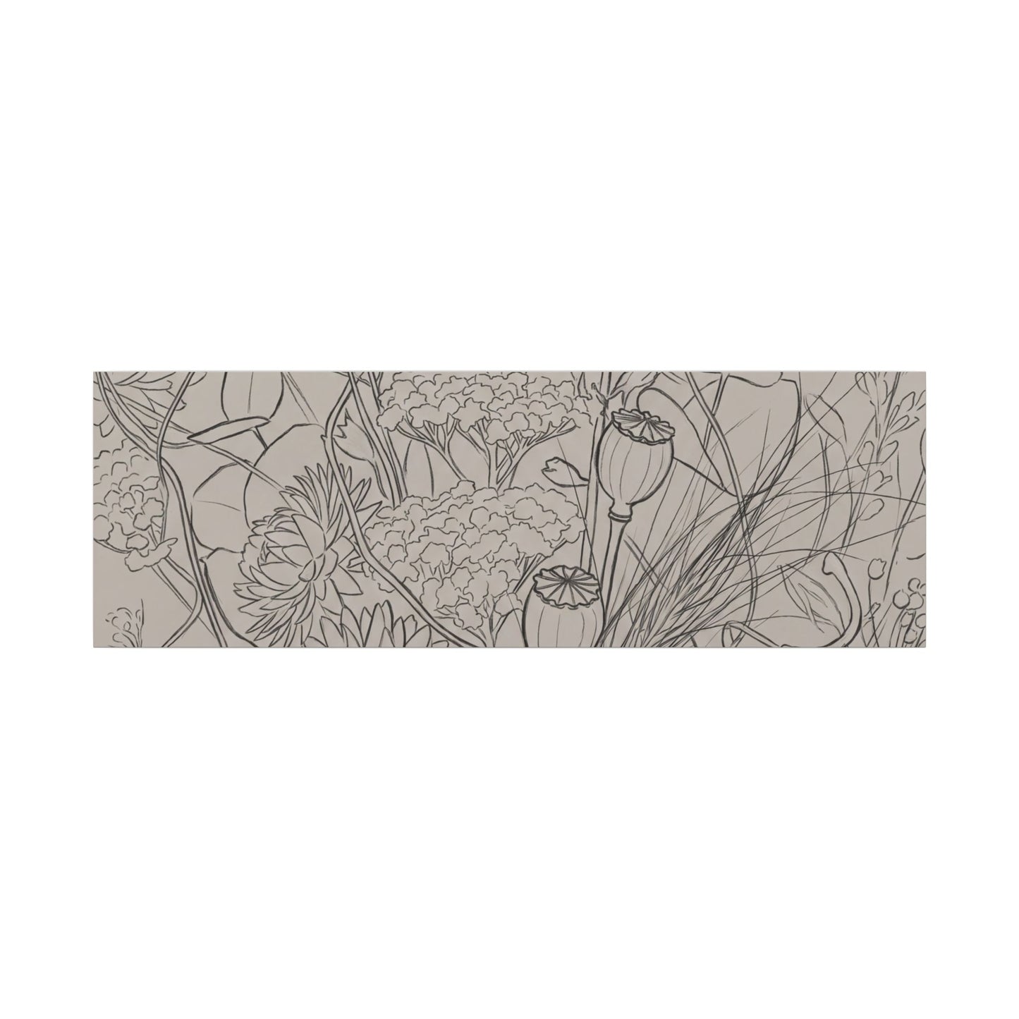 Summer Dried Flowers Minimal Line Canvas Art | Elegant Decor