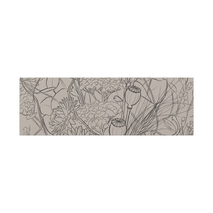 Summer Dried Flowers Minimal Line Canvas Art | Elegant Decor