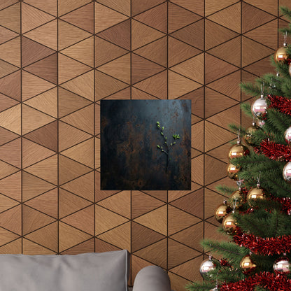 Luxurious Rust Patina Wall Art Print - Moody Minimal Dark Japandi