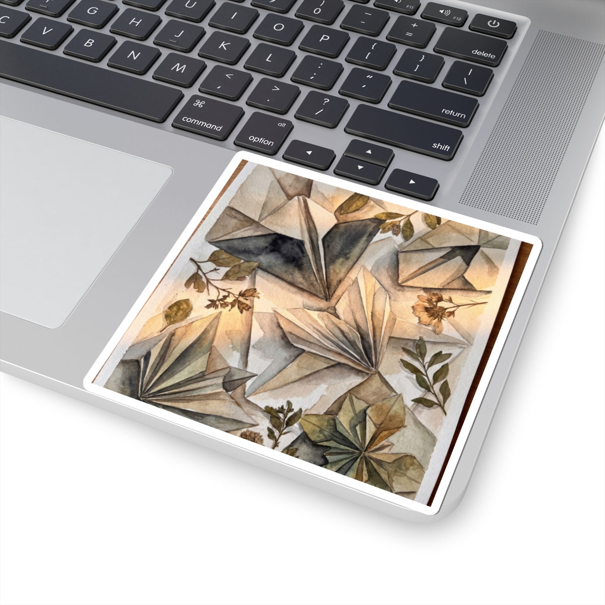Paper Fold Summer Sticker | Japandi Neutral Design Art Print