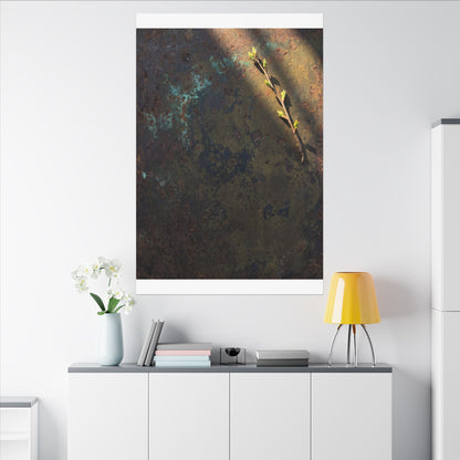 Golden Hour Rust Patina Canvas Art - Dark Japandi Ma
