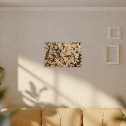 Dried Flowers Summer Canvas Art | Japandi Neutral Design