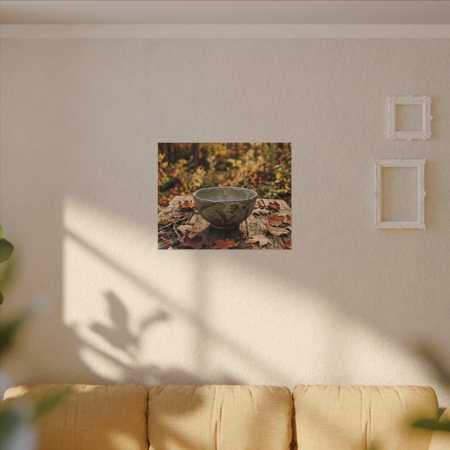 Golden Hour Ceramic Bowl Canvas Art - Japandi Fukinsei