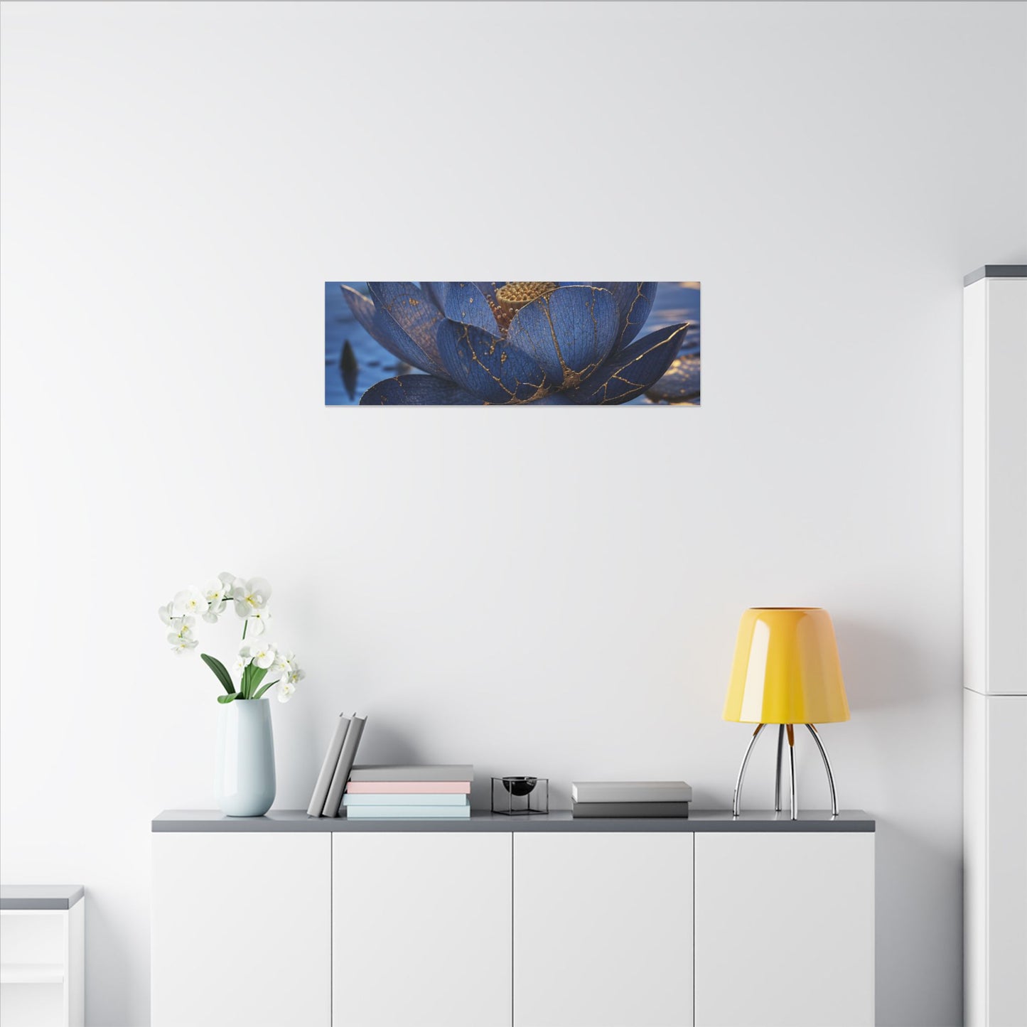 Kintsugi Lotus Flower in Dawn | Broken Beauty Canvas Art