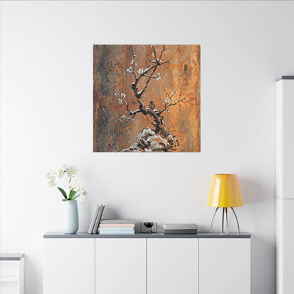 Datsuzoku Rust Patina Canvas Art - Zen Sumi E